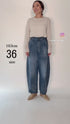 CURVED SEAM DENIM PT / Y234-31041-5